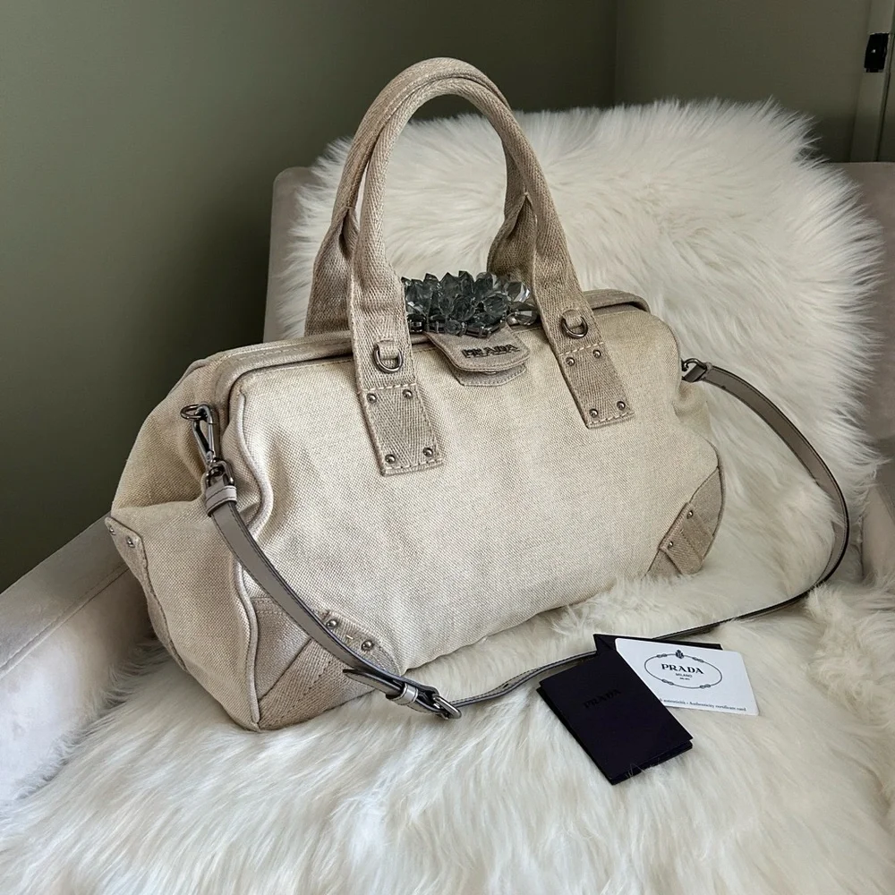 PRADA Mistolino Canvas Bag with Strap - Picture 3 of 16